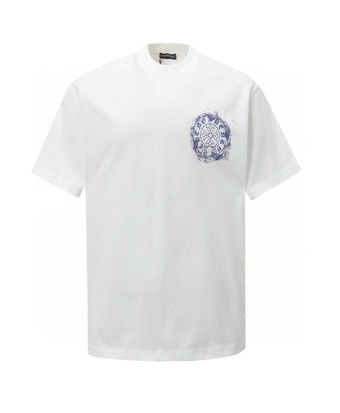 chrome hearts Collegiate Crest T-Shirt in white cotton.