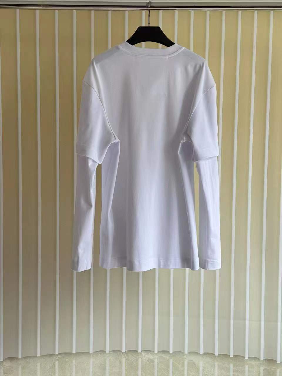 Givenchy logo-print layered T-shirt in white cotton