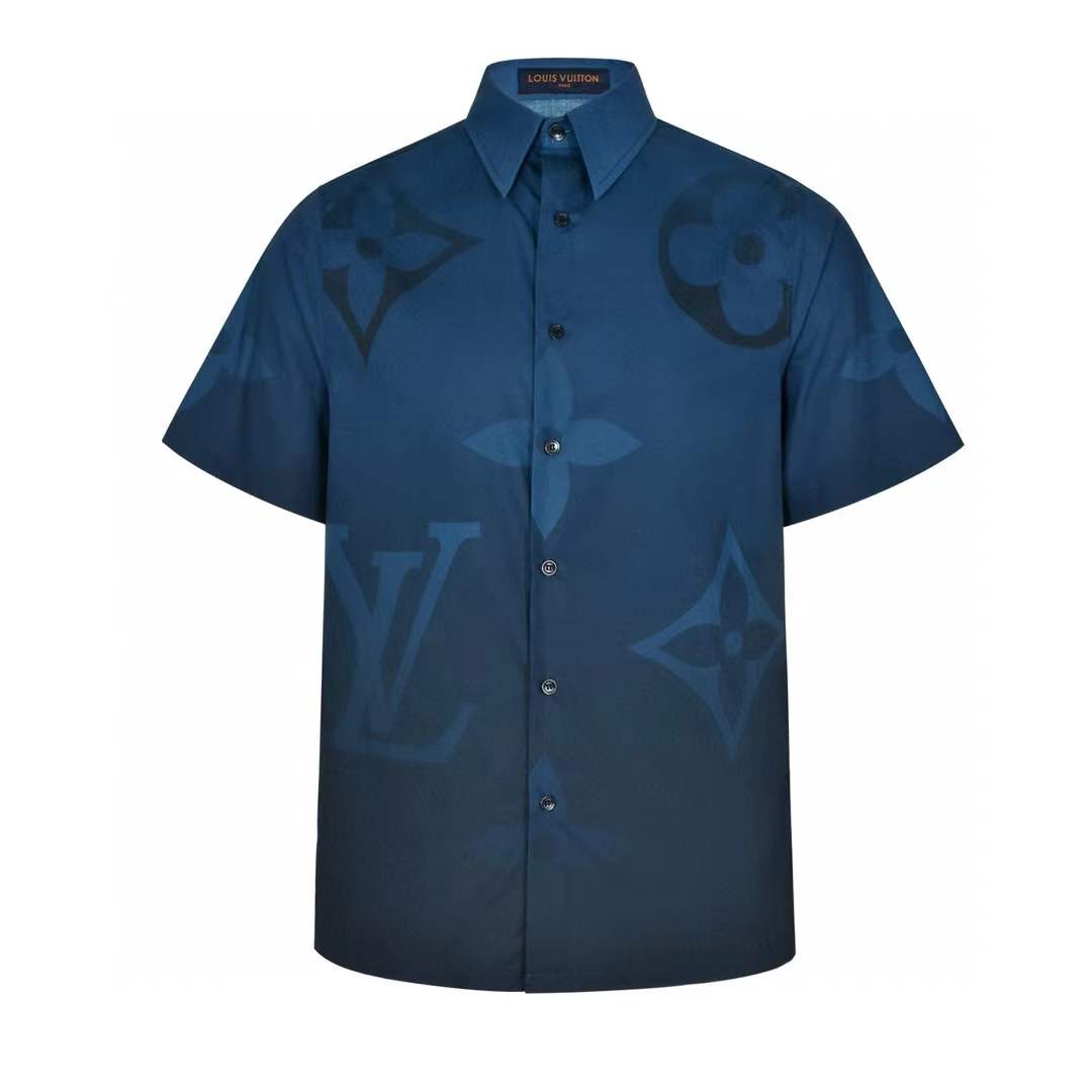 LV Monogram Printed Short-Sleeved Shirt