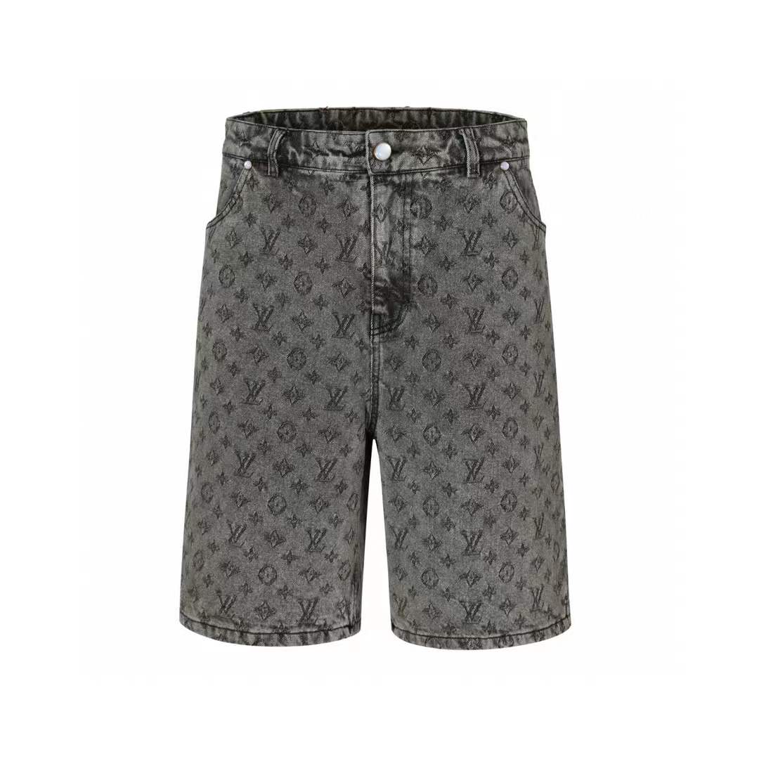 LV Monogram allover Denim Shorts