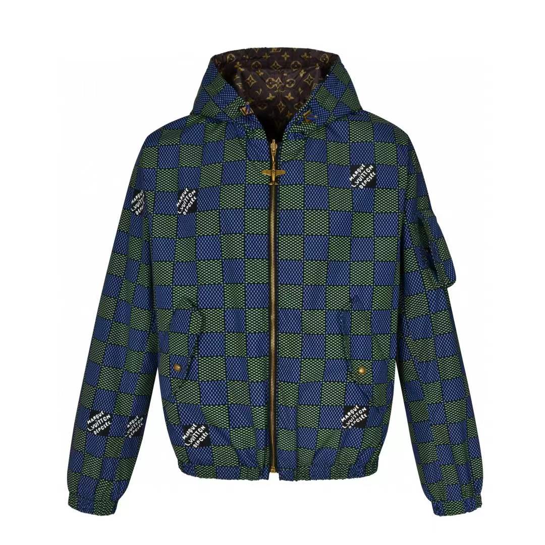 LV Damier Reversible Windbreaker jacket in multicolor recycled polyester