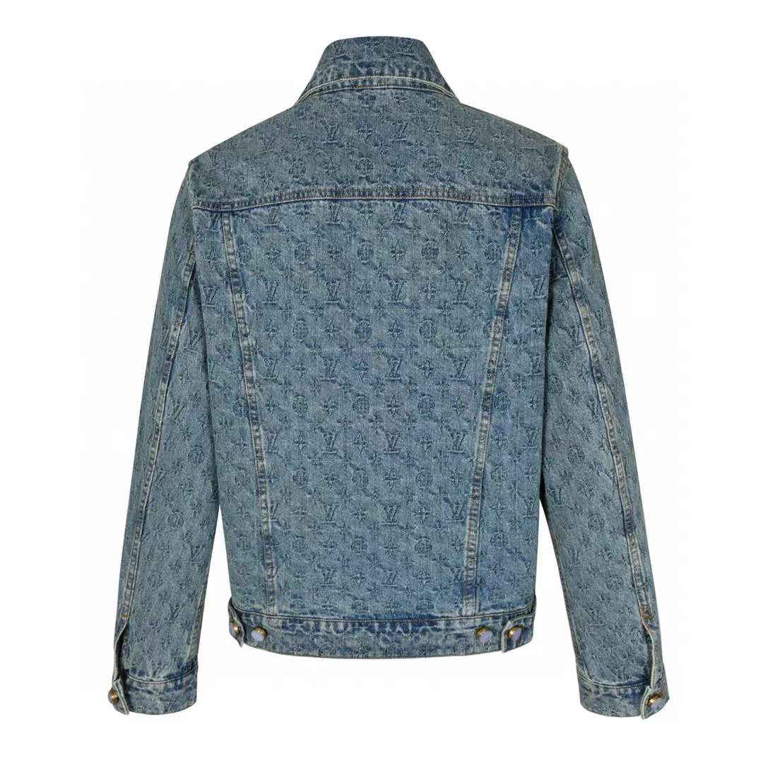 LV Monogram Jacquard Denim Jacket in blue