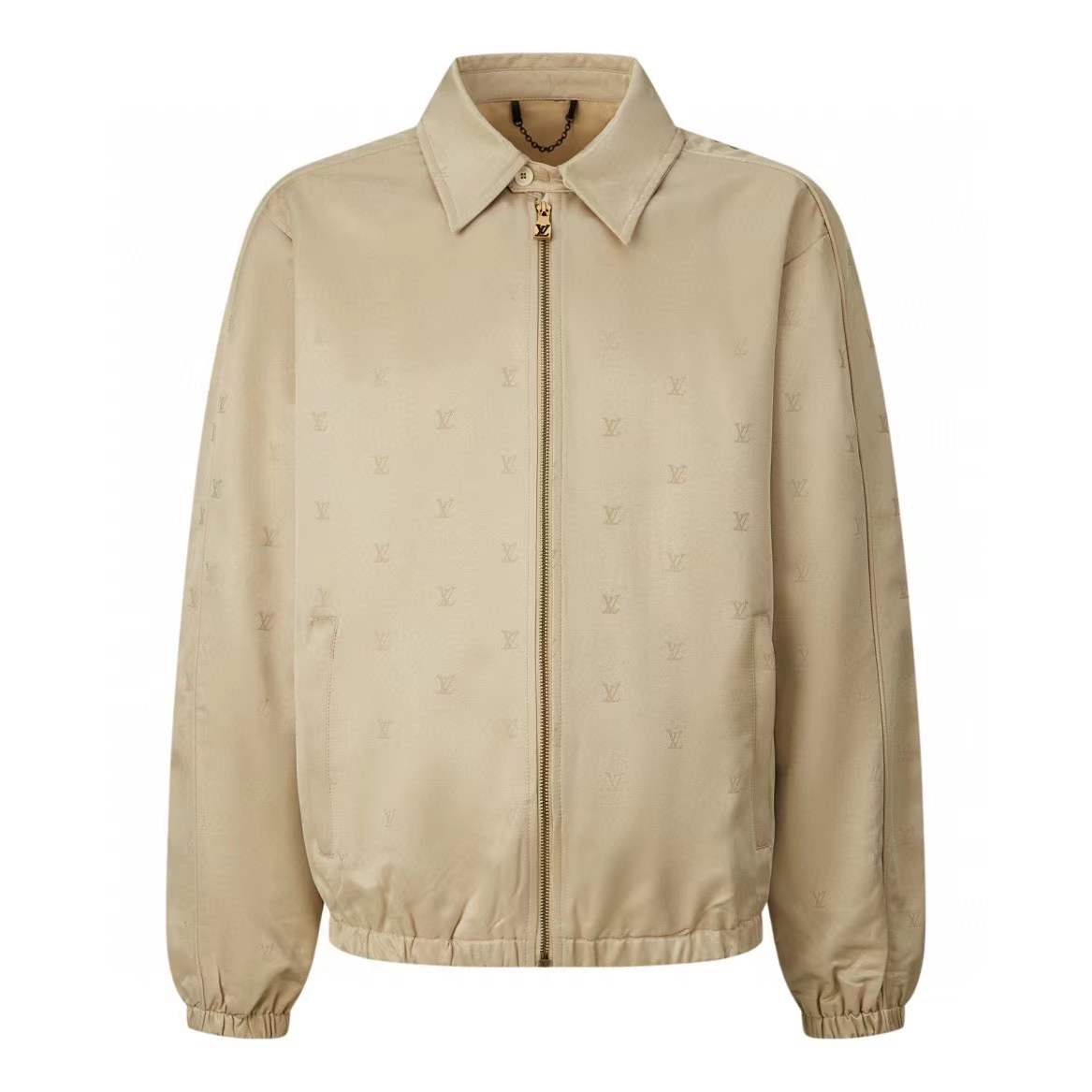 LV LV Blason Cotton Jacquard Blouson in beige tones