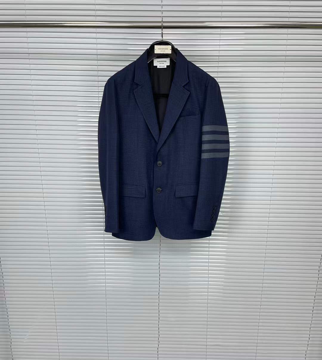 thom browne Thom Browne 4-Bar blazer in navy blue wool