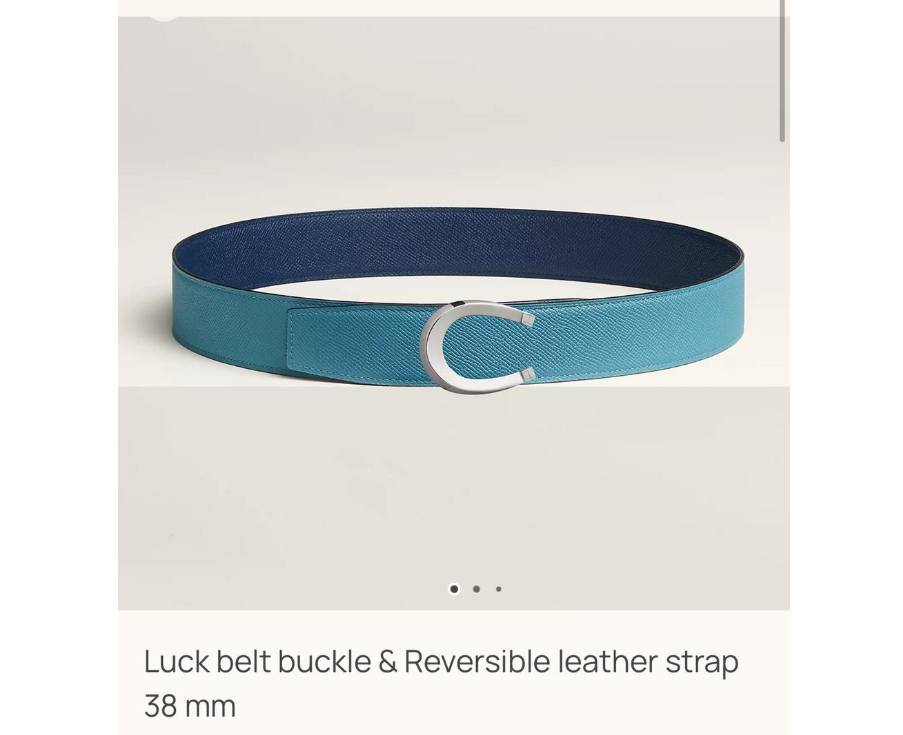 Hermes Luck belt buckle & Reversible leather strap38 mm