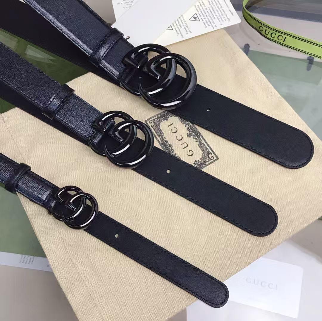 Gucci GG Marmont wide belt black