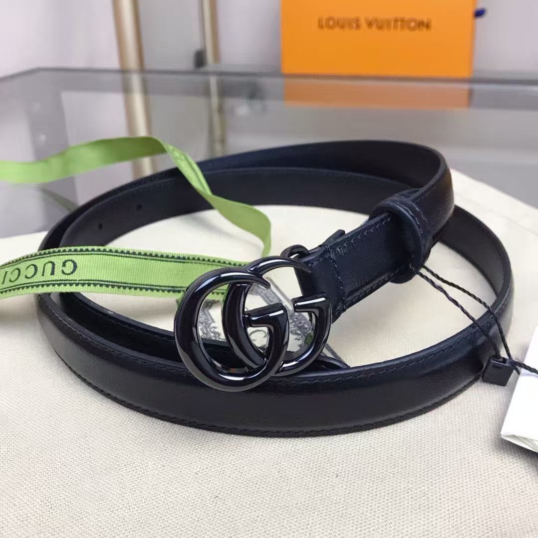 Gucci GG Marmont wide belt black 40mm
