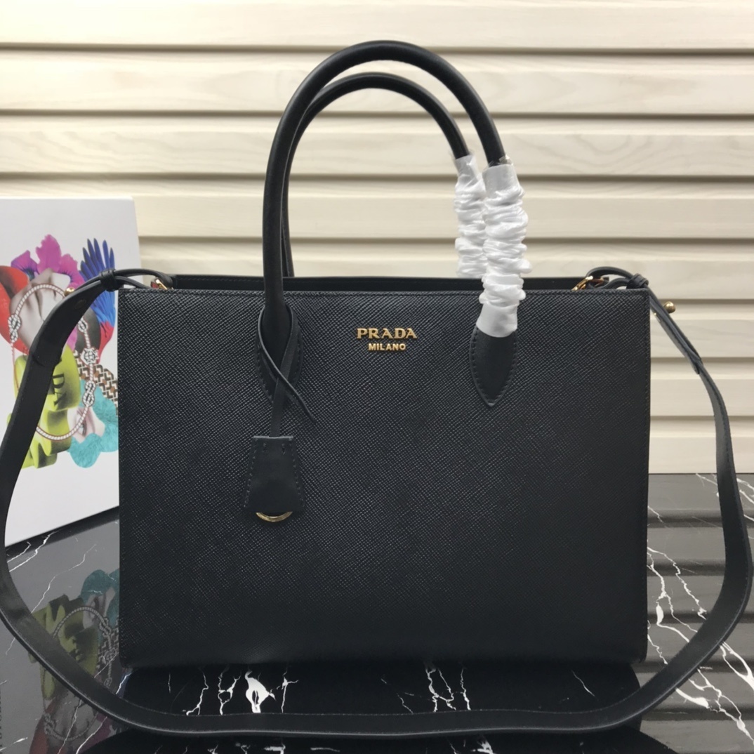 Prada Milano Saffiano leather tote handbag