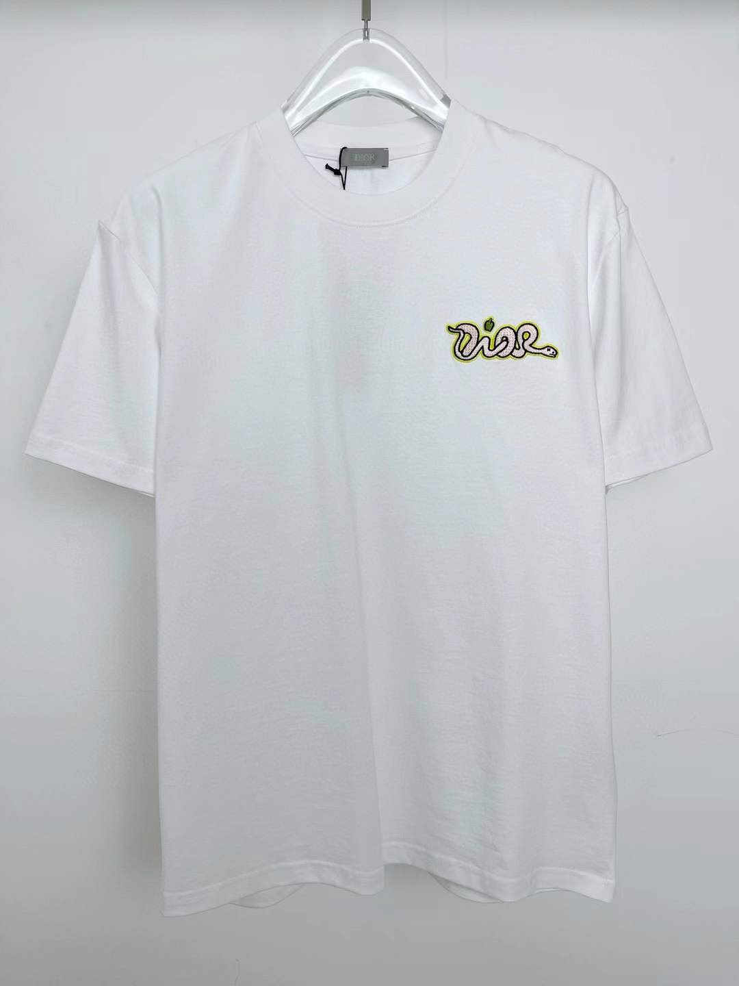 Dior cotton crewneck t-shirt with an embroidered logo