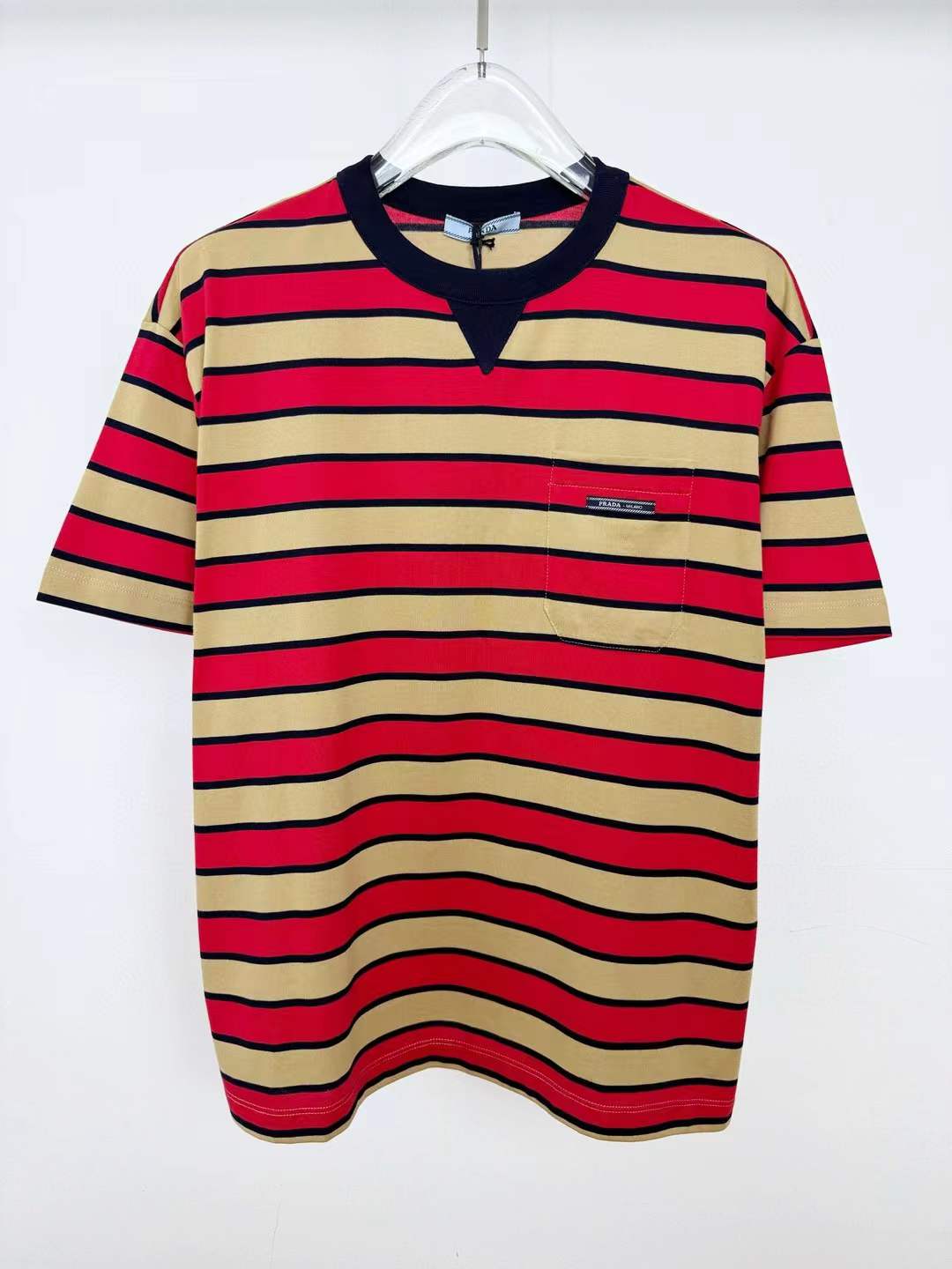 Prada striped t-shirt in red