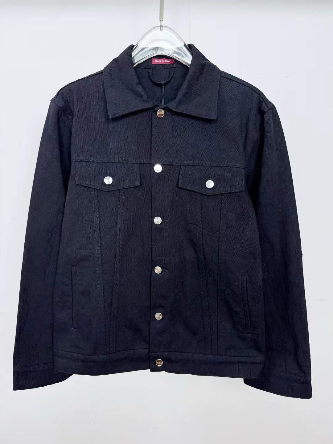 Gucci Men's black solid denim jacket