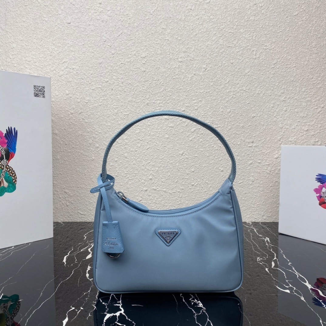 Prada Re-Edition 2000 Re-Nylon mini bag in Celeste blue