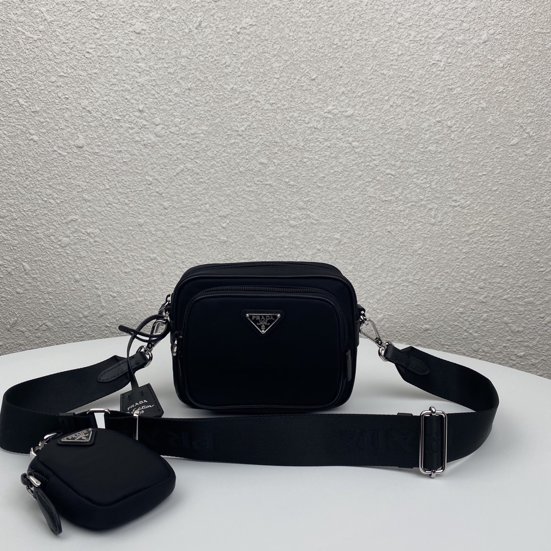 Prada Re-Nylon and Saffiano leather crossbody bag