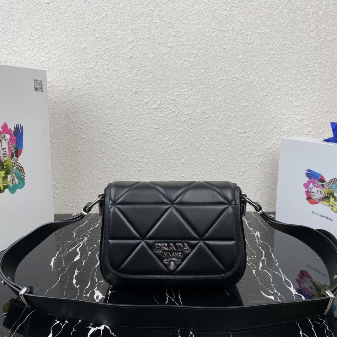 Prada Spectrum diamond-quilt leather shoulder bag