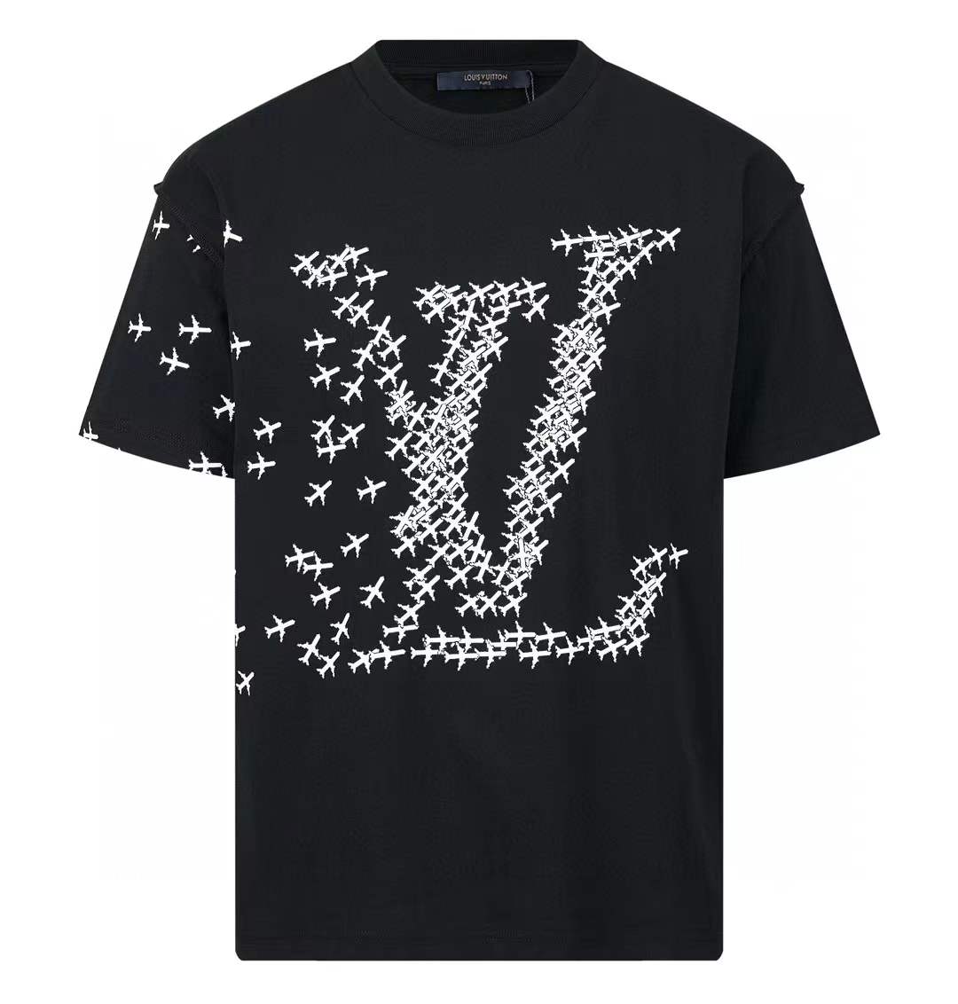 LV 2054 Planes Black T-Shirt with a creative, bold design