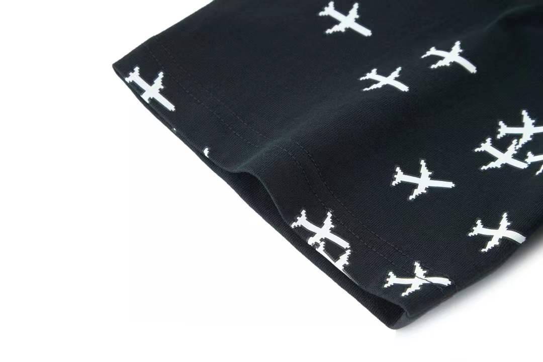 LV 2054 Planes Black T-Shirt with a creative, bold design