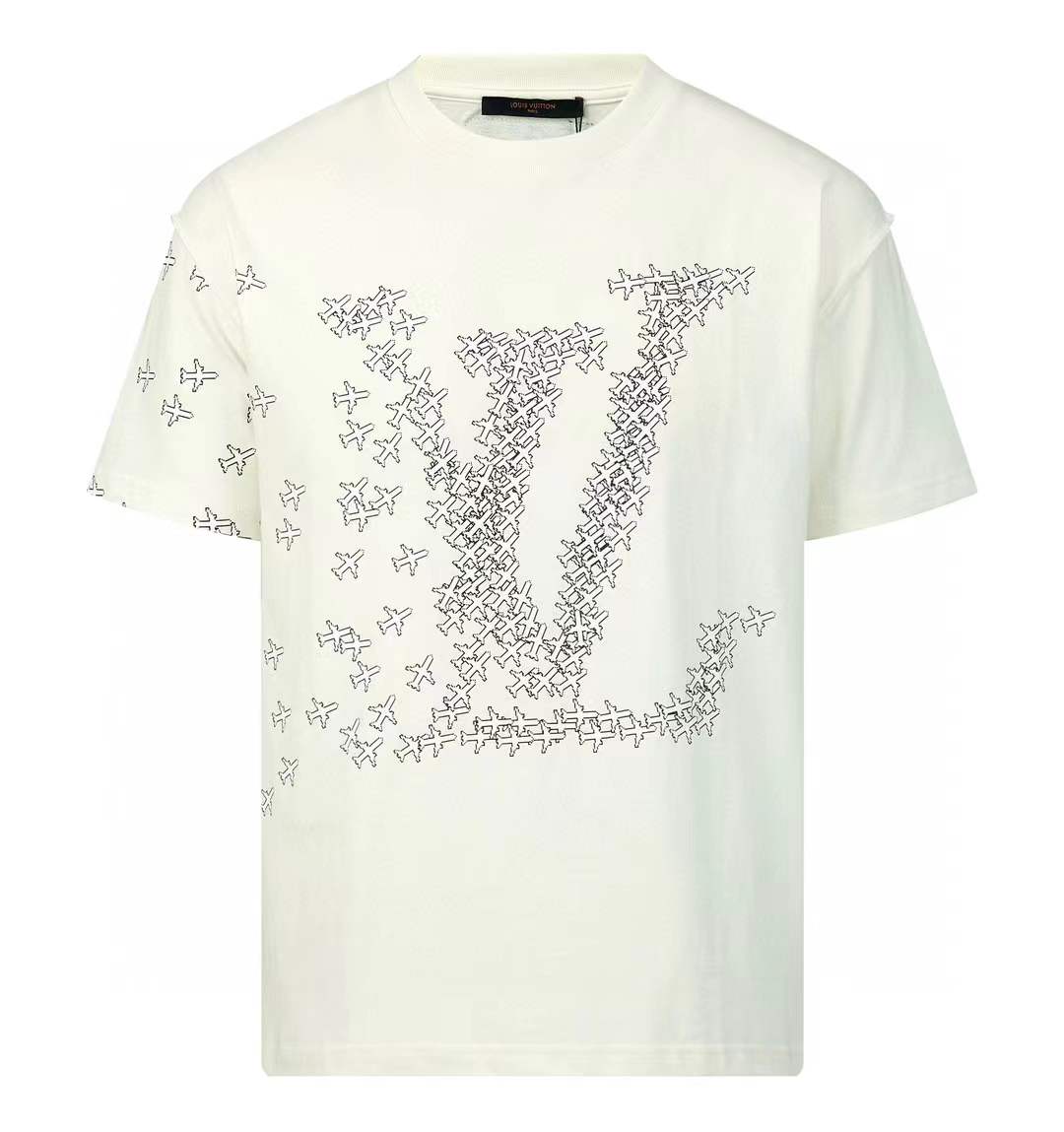 LV 2054 Planes Black T-Shirt whitewith a creative, bold design