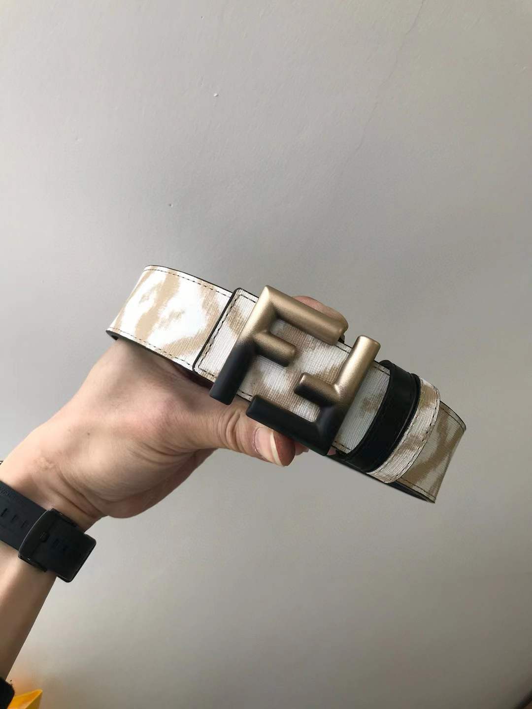 Fendi belt prominent logo buckle