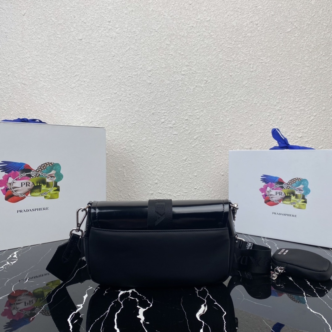 Prada Pocket Re-Nylon crossbody bag in black