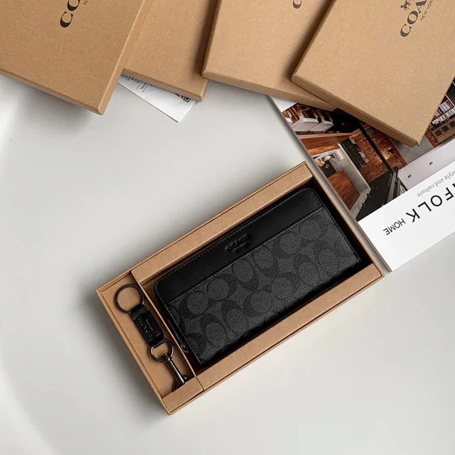 Kohler Men's Long Zipper Wallet/Clutch/Coin Purse with 12 Card Slots, 5 Bill Slots, and an Interior Zipper Pocket