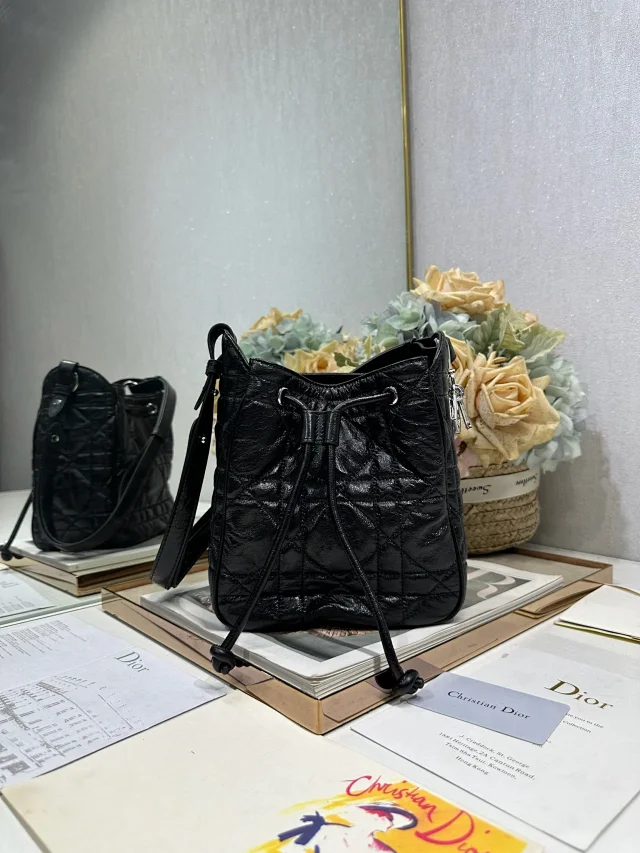 Dior Small D-Motion Handbag in Black