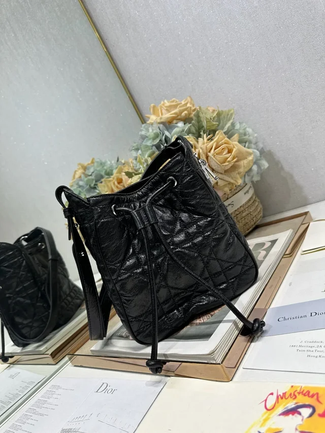 Dior Small D-Motion Handbag in Black