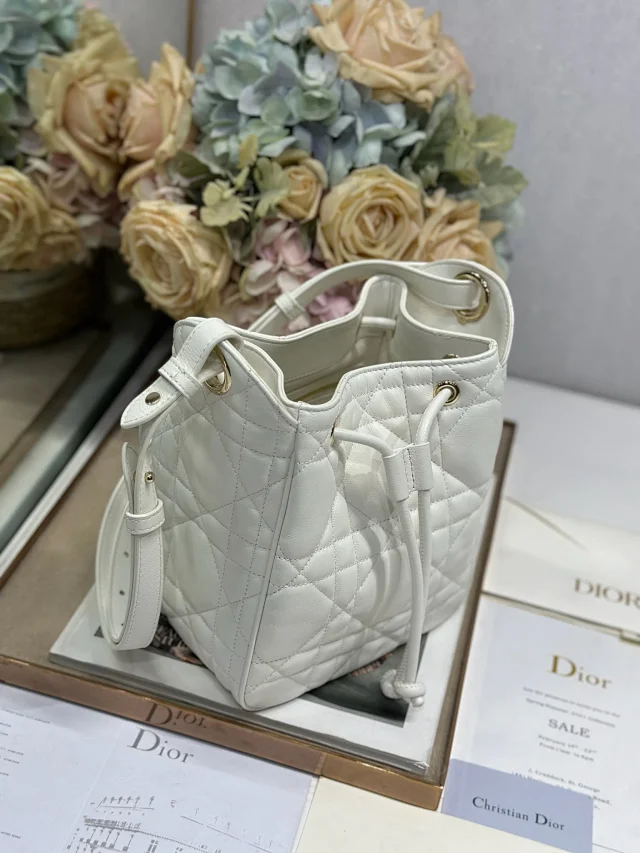 Dior Small D-Motion Handbag in White