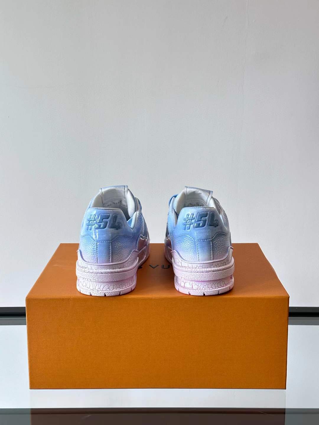 LV Trainer sneaker in a blue pastel color scheme
