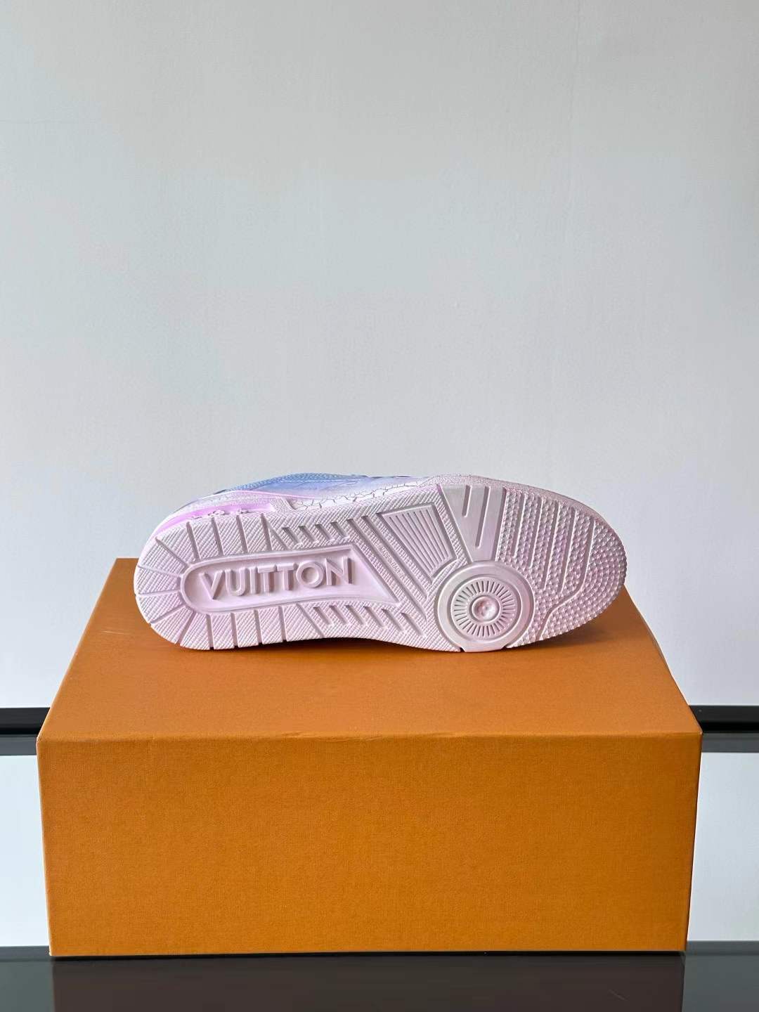 LV Trainer sneaker in a blue pastel color scheme