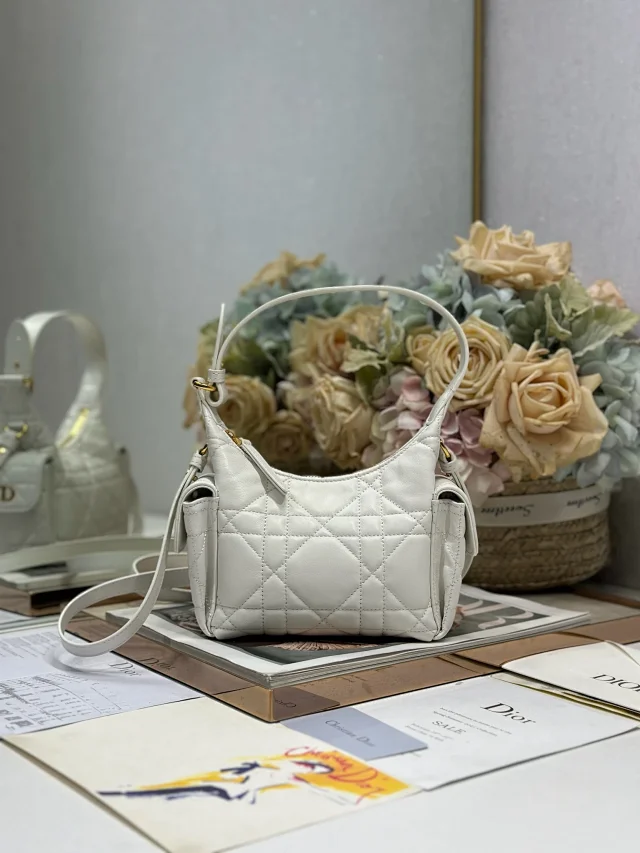 Dior Mini D-Dream Handbag 4312 White Lambskin