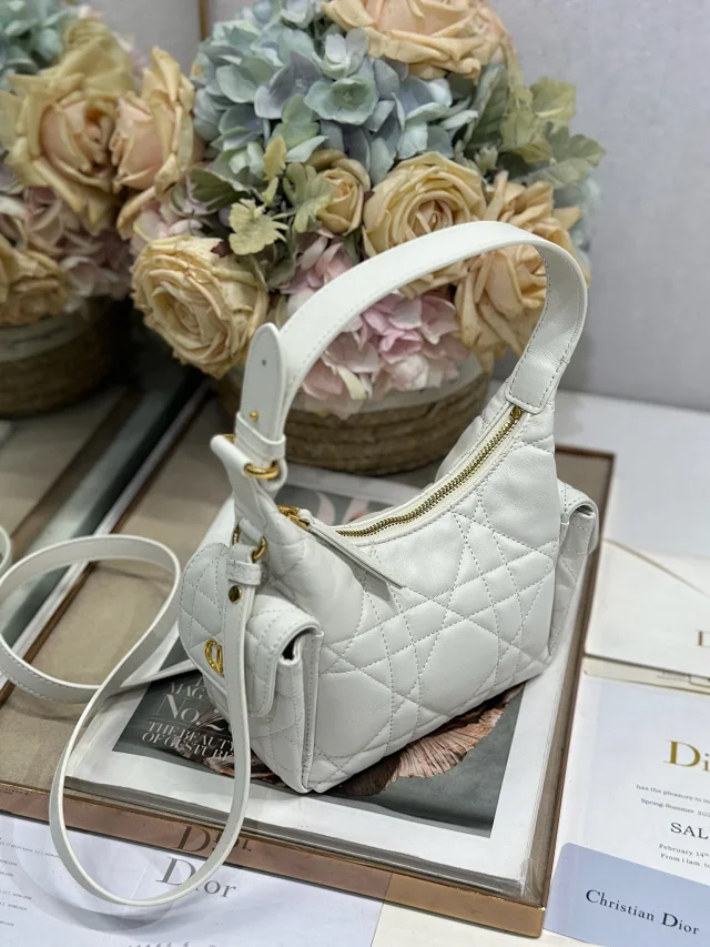 Dior Mini D-Dream Handbag 4312 White Lambskin
