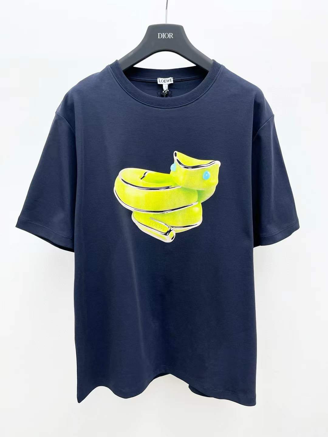 Loewe Relaxed fit T-shirt in technical cotton with a snake print