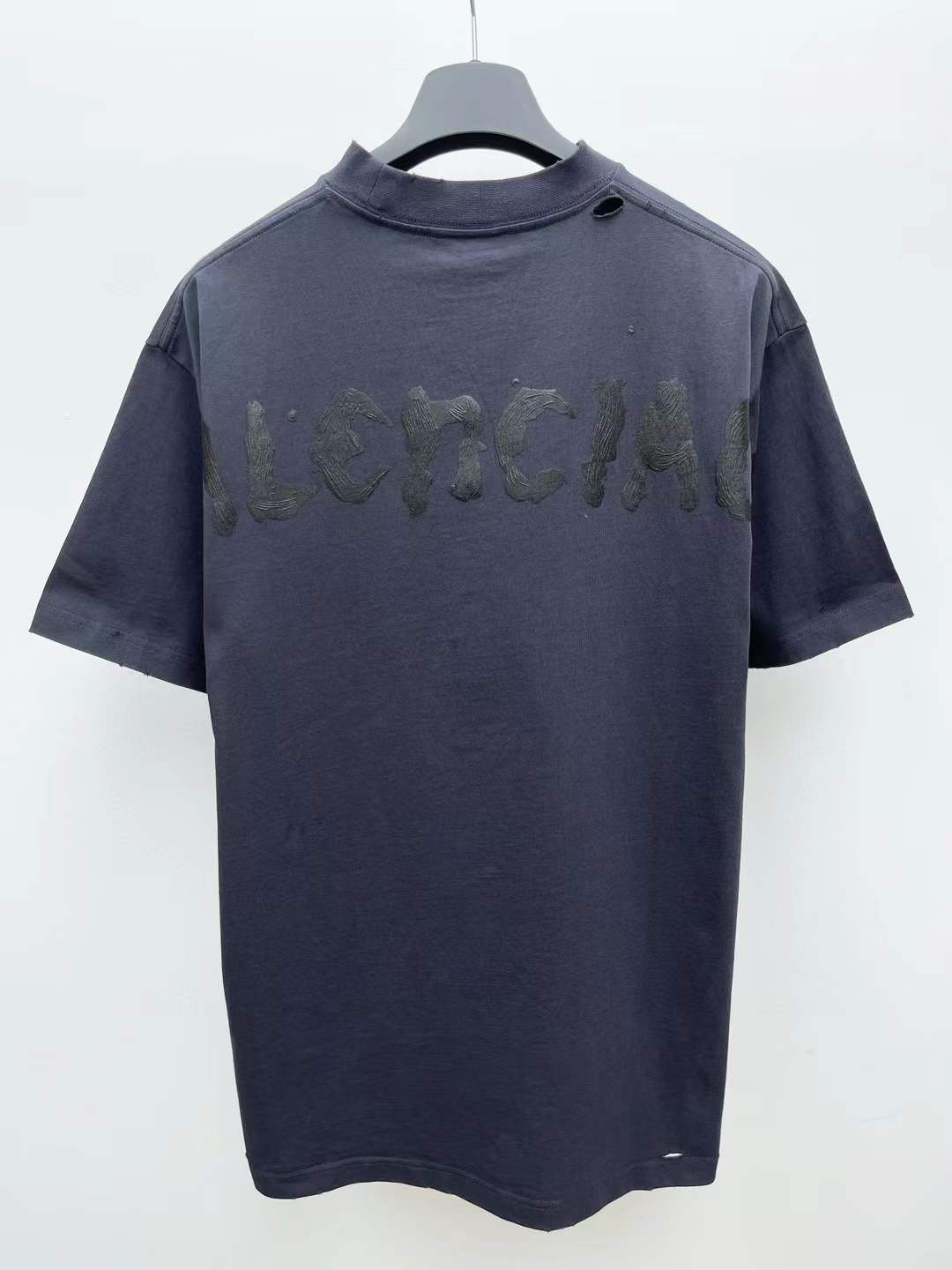 Balenciaga oversized T-shirt with an embossed logo black