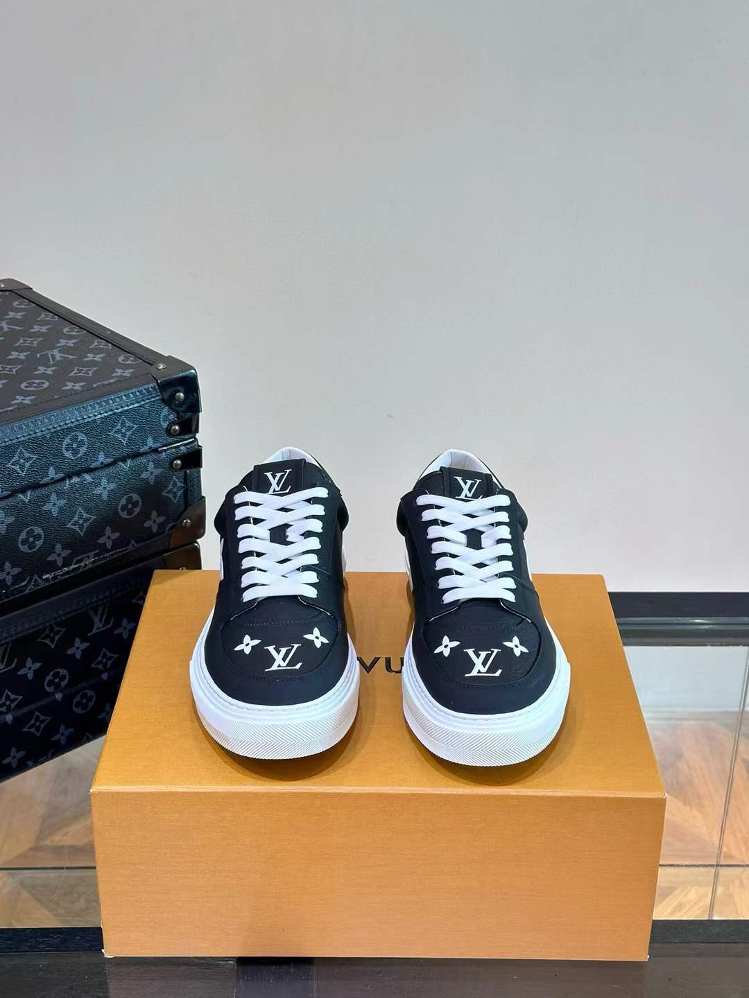 LV Charlie sneaker in a mix of black sustainable materials