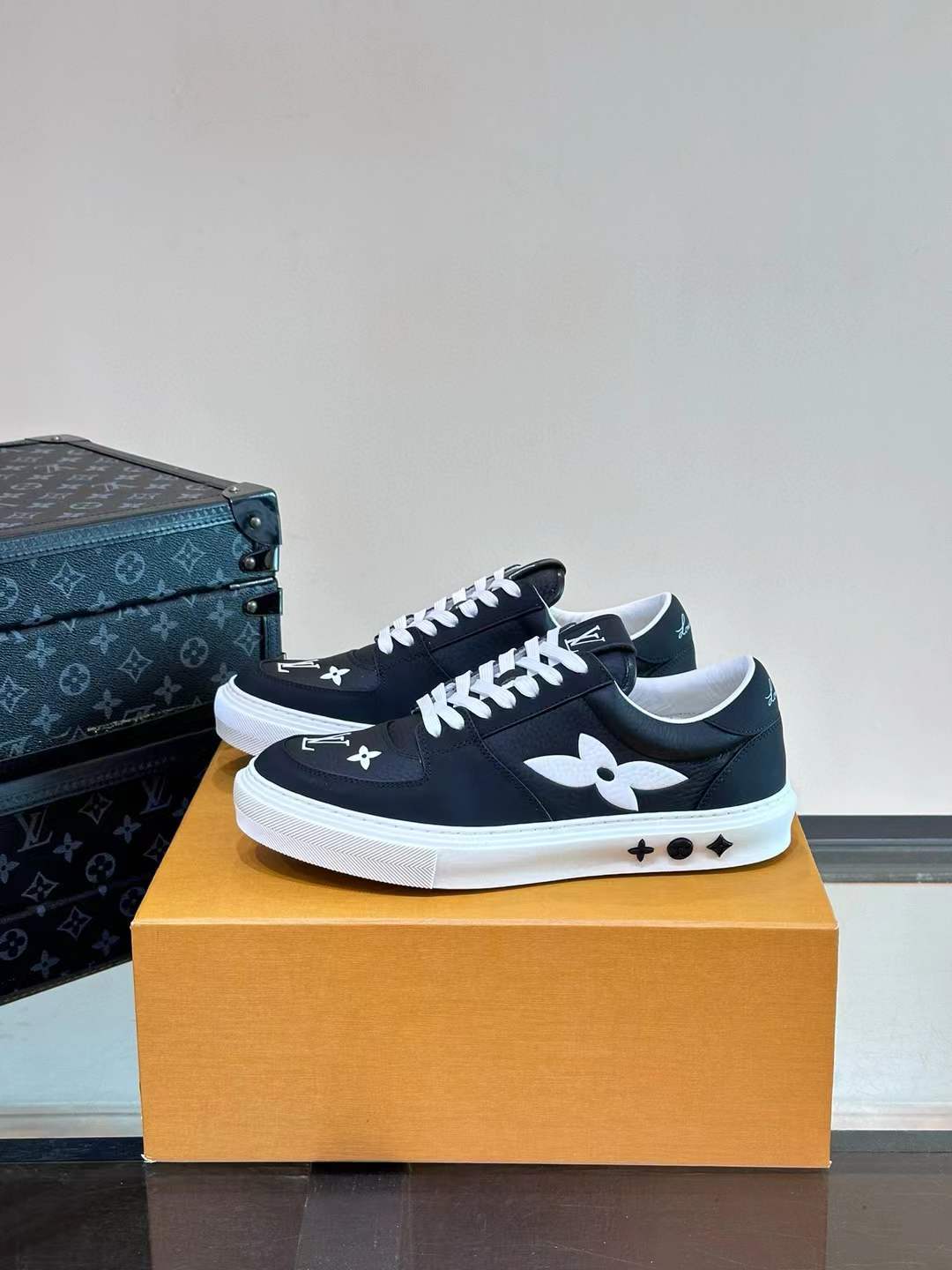 LV Charlie sneaker in a mix of black sustainable materials
