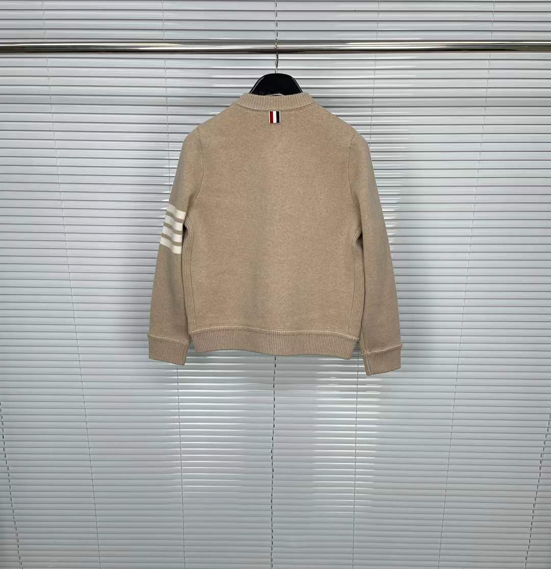 Thom Browne 4-Bar Knitted Paneled Down Jacket