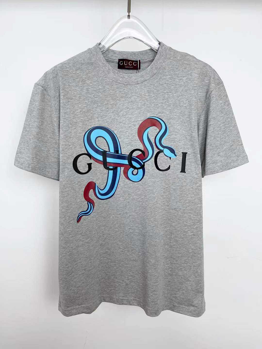 Gucci logo-print cotton T-shirt grey