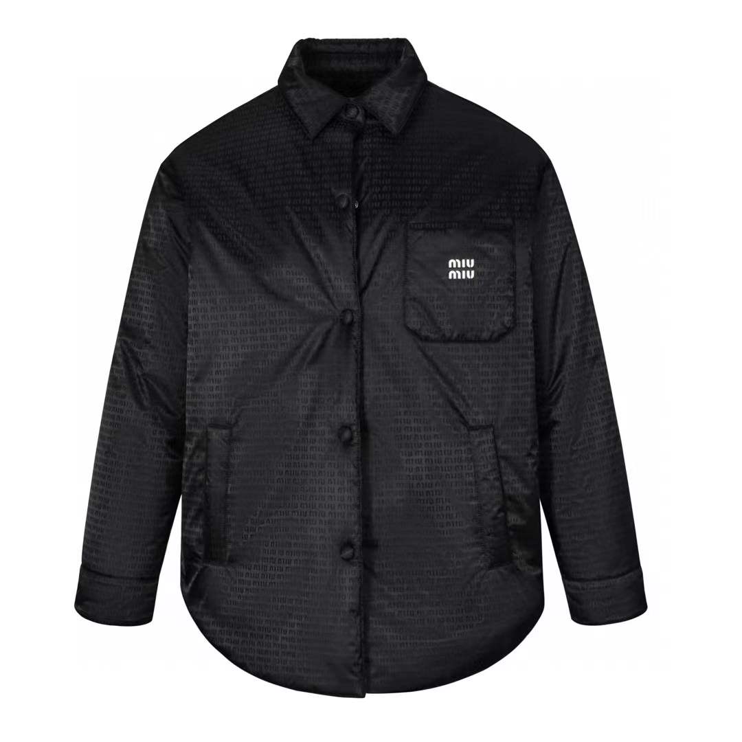 Miu Miu Logo Pocket Cotton Jacket