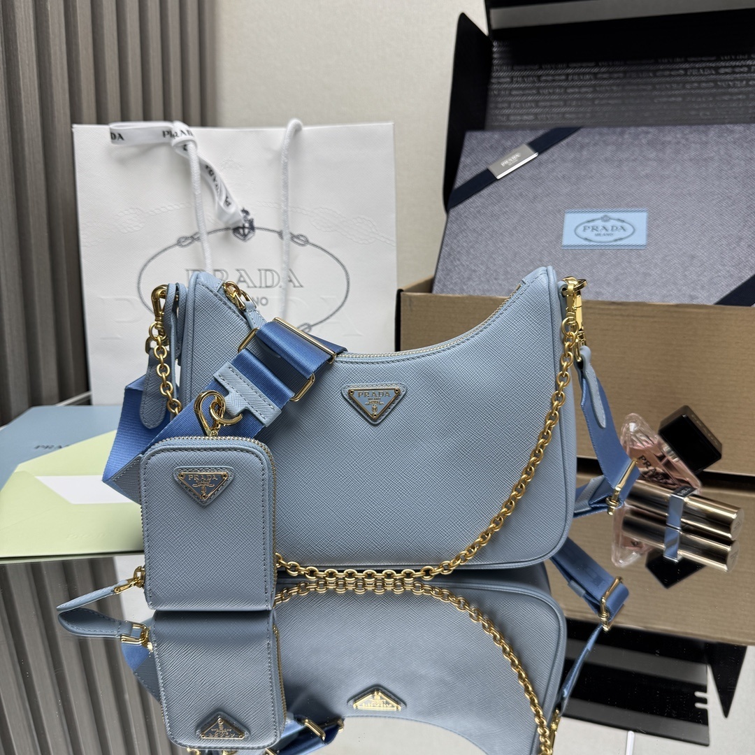 Prada Re-Edition 2005 Saffiano leather bag in Astral Blue