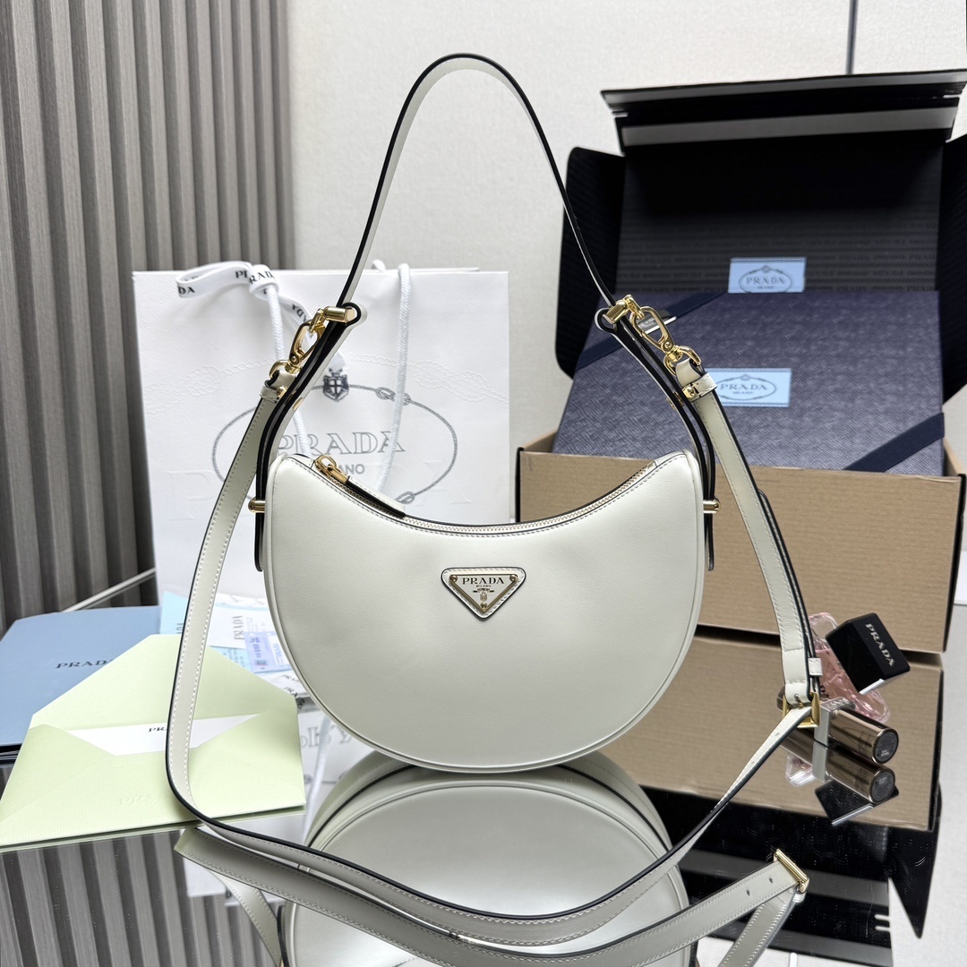 Prada Arqué small leather shoulder bag