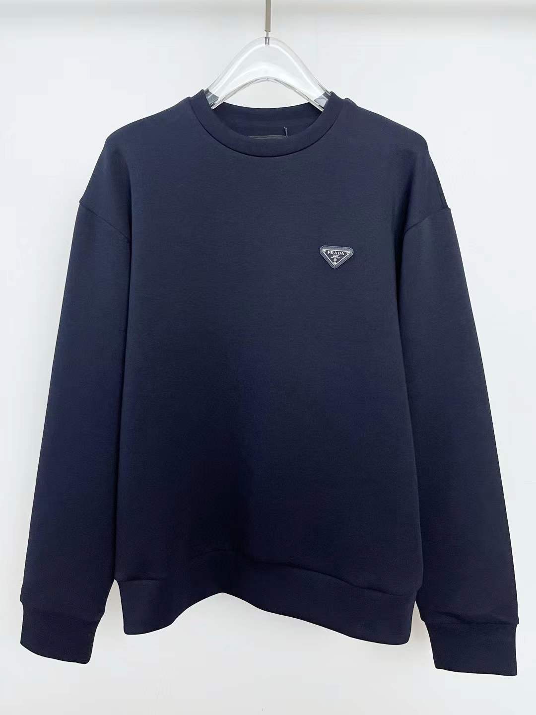Prada cotton-blend jersey sweatshirt with the iconic triangle logo