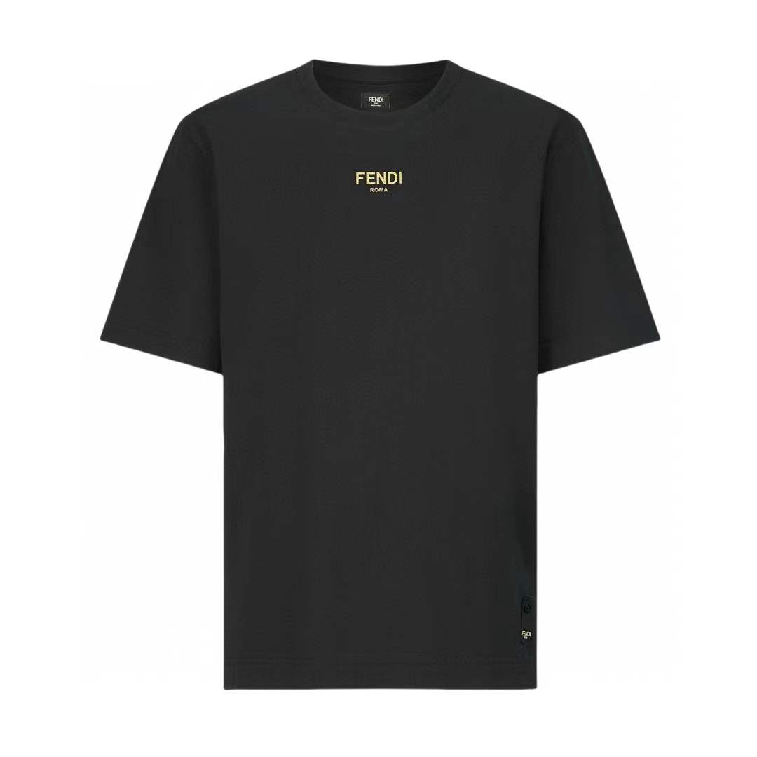 fendi black cotton t-shirt