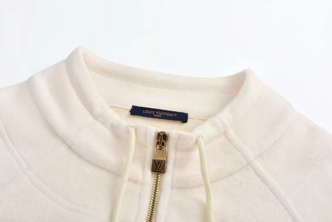 LV 25SS LV Zipper Jacket Ivory