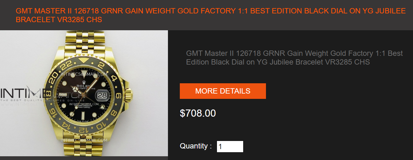 GMT Master II 126718 GRNR Gain Weight Gold Factory 1:1 Best Edition Black Dial on YG Jubilee Bracelet VR3285 CHS $708
