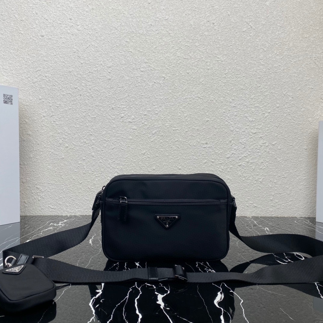 Prada Re-Nylon crossbody bag in black