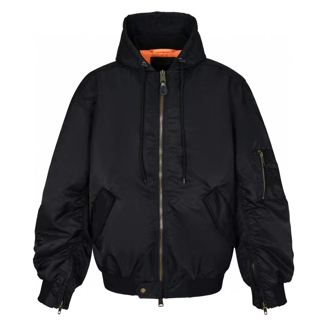 Balenciaga 3B Sports Icon light bomber jacket in black nylon with an oversized fit