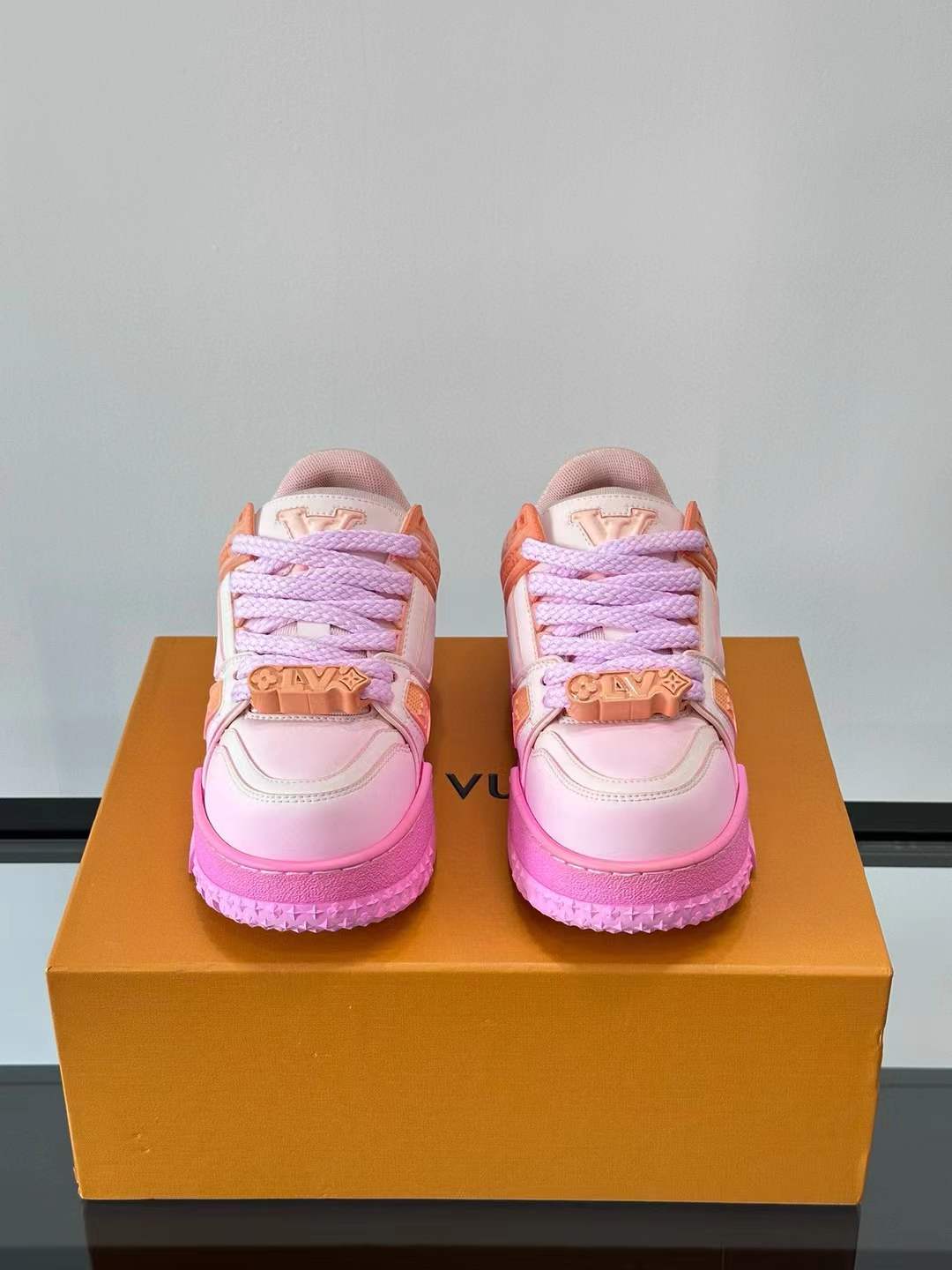 LV Trainer sneakers in the Pink Rose Color