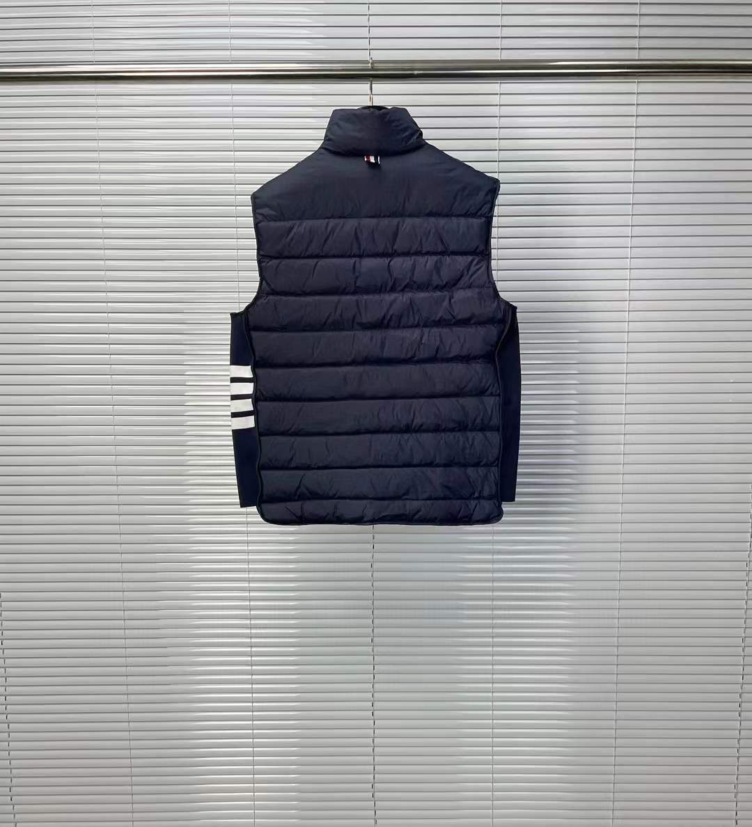 Thom Browne Ultra Light Feather Down men's vest in navy