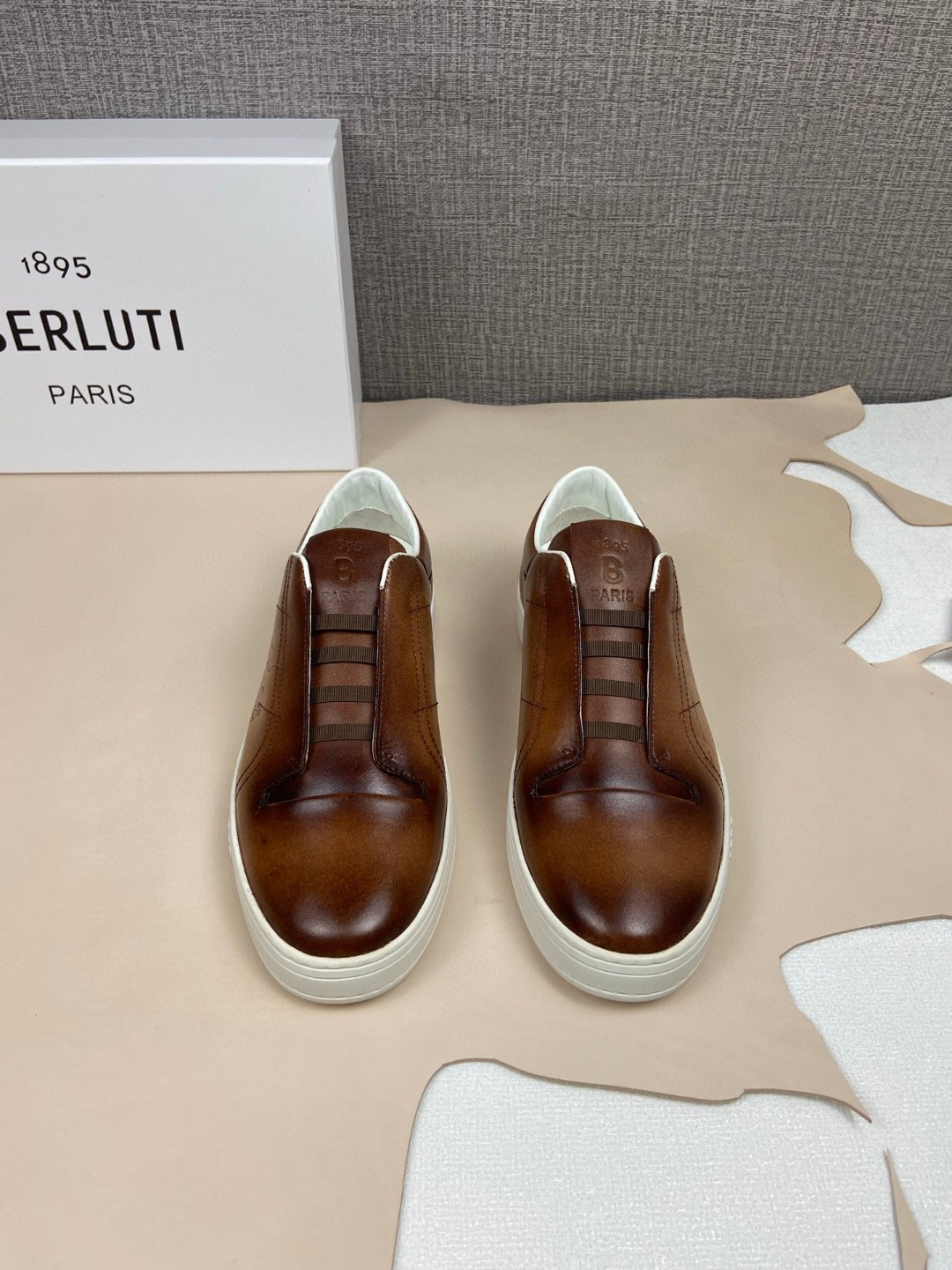 Berluti Playtime leather slip-on sneaker in brown