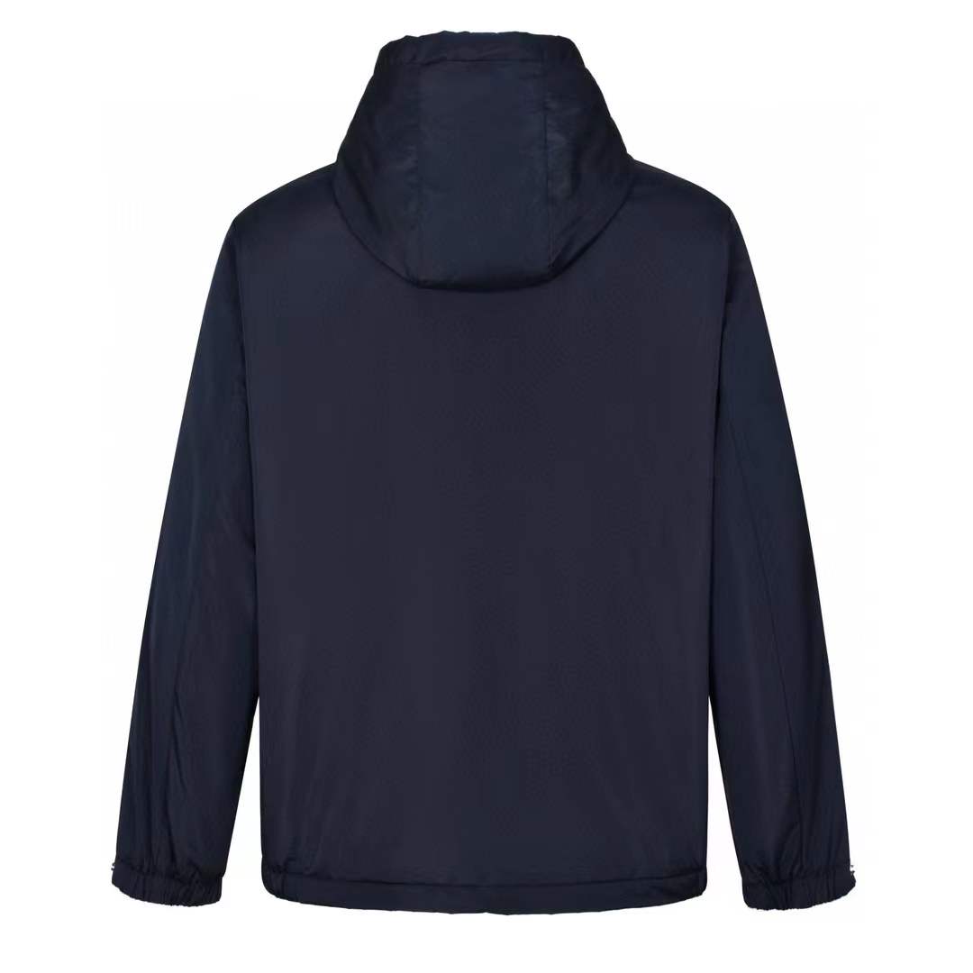 Moncler Traversier hooded nylon jacket in navy blue